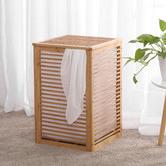 Sherwood Housewares Foldable Bamboo Laundry Hamper Temple Webster